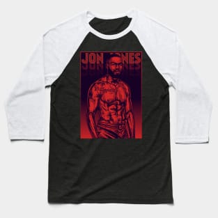 Jon Jones Pop Art Baseball T-Shirt